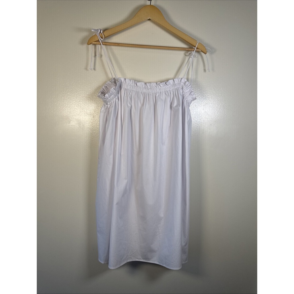 Show Me Your Mumu Dress Angel Mini White Cotton Size XL EUC Bridal LWD Tie Strap